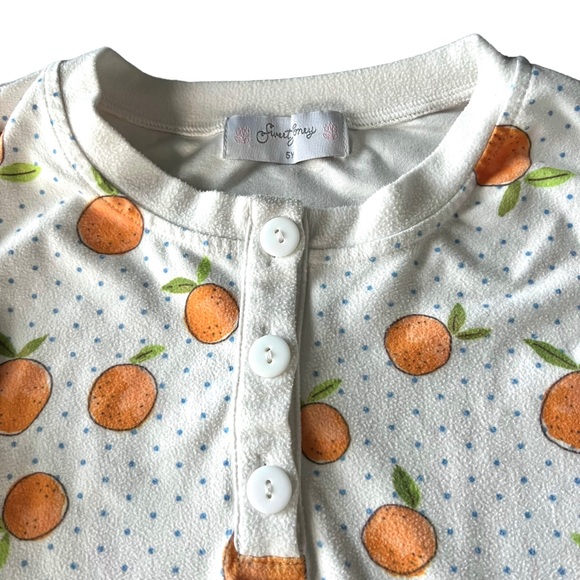 Sweet Honey Oranges Jogger Pajamas Size 5 - Picture 3 of 11